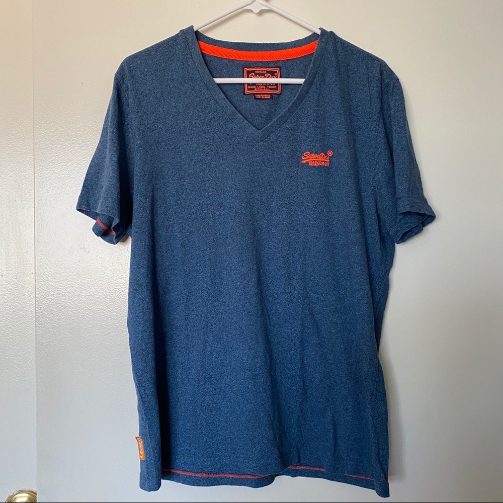Super Dry Vintage T Shirt Men’s Blue Extra Large